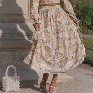 Lisa Danielle x Spell garden rose skirt size Medium NWOT